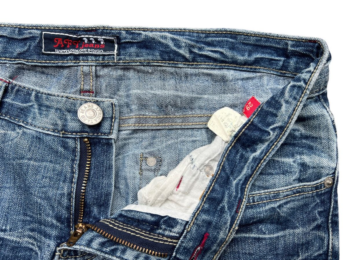 Japanese Brand Aft Distressed Faded Flare Jeans 34x31.5