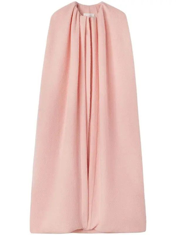 Jil Sander o1w1db10825 Wool-Blend Cape in Pink Size S / US 4 / IT 40 - 1 Thumbnail