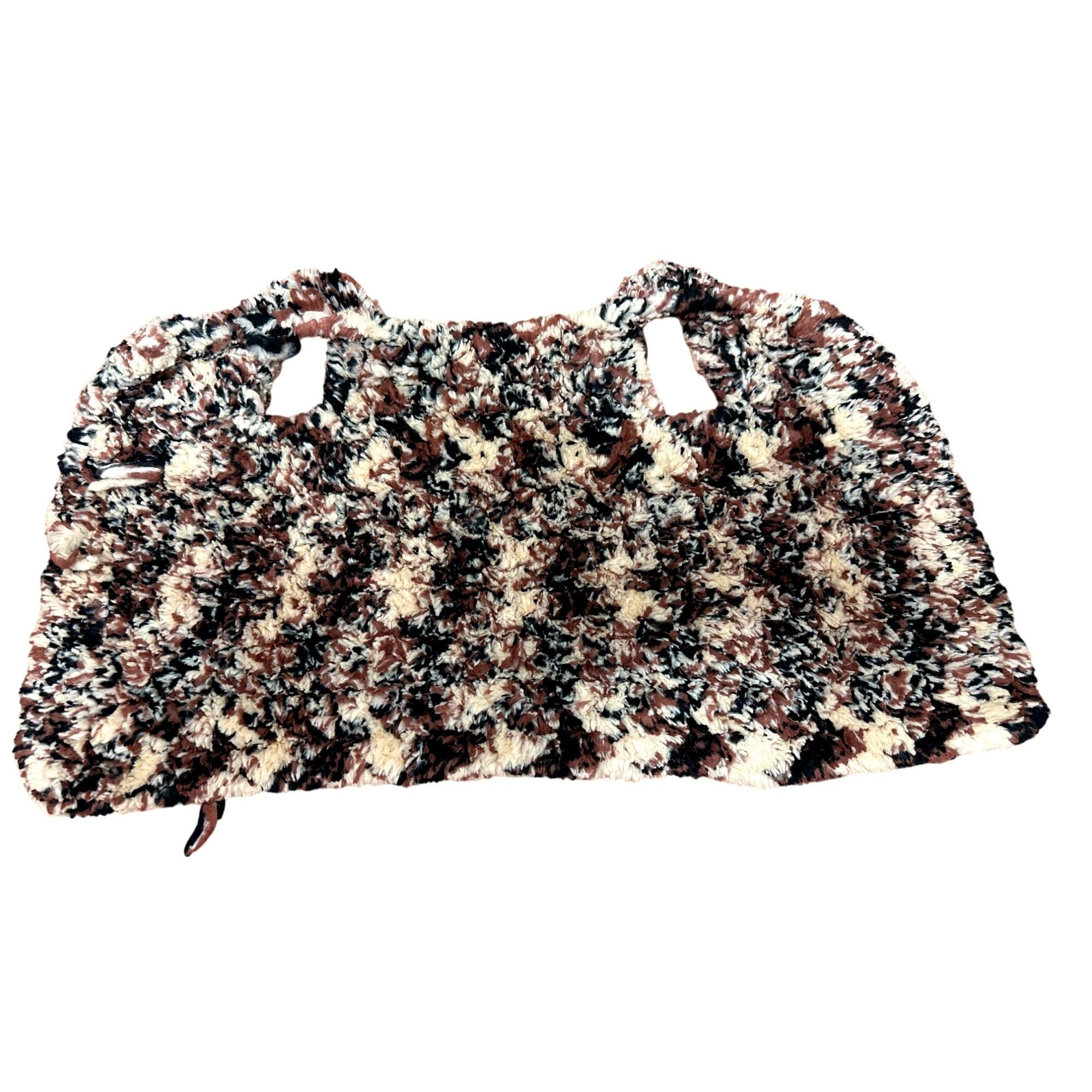 Other CCC Faux Fur Girls Fluffy Cozy Open Front Brown Black Cream Size XXS / US 00 / IT 34 - 6 Thumbnail
