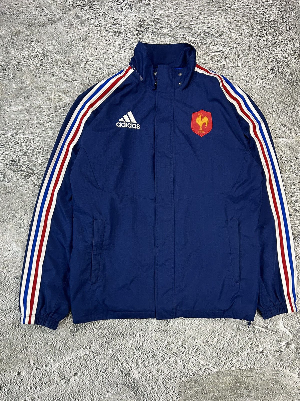Adidas × Vintage France Adidas track suit navy pants windbreaker vintage Size US L / EU 52-54 / 3 - 2 Thumbnail