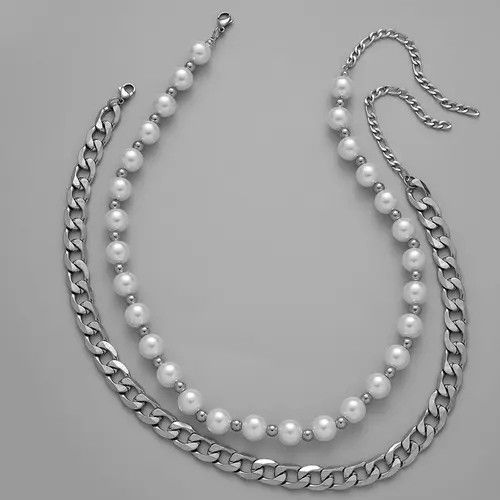VIBE Pearl Double Layered Necklace Size ONE SIZE - 3 Thumbnail