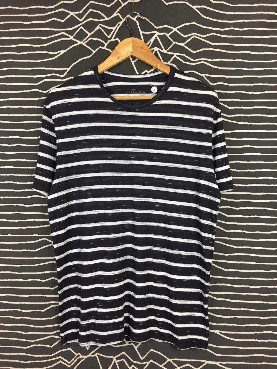 Allsaints ALLSAINTS Casual Striped Designer Tee Size US S / EU 44-46 / 1 - 2 Thumbnail