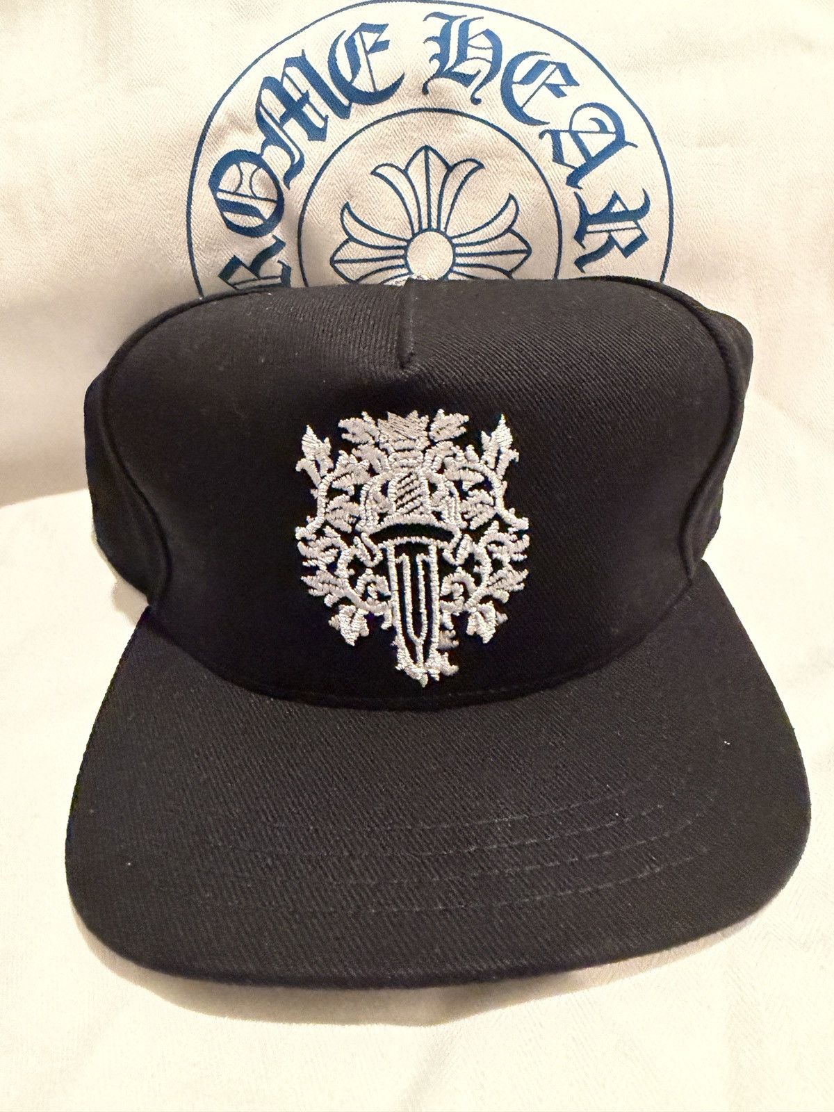 Chrome Hearts Chrome Hearts Dagger Denim Baseball Hat Size ONE SIZE - 2 Thumbnail