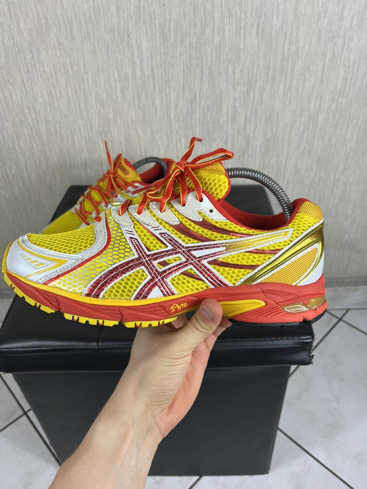 Asics Vintage Asics gel-os sky speed asymmetric laces mesh shoes Size US 8.5 / EU 41-42 - 15 Thumbnail