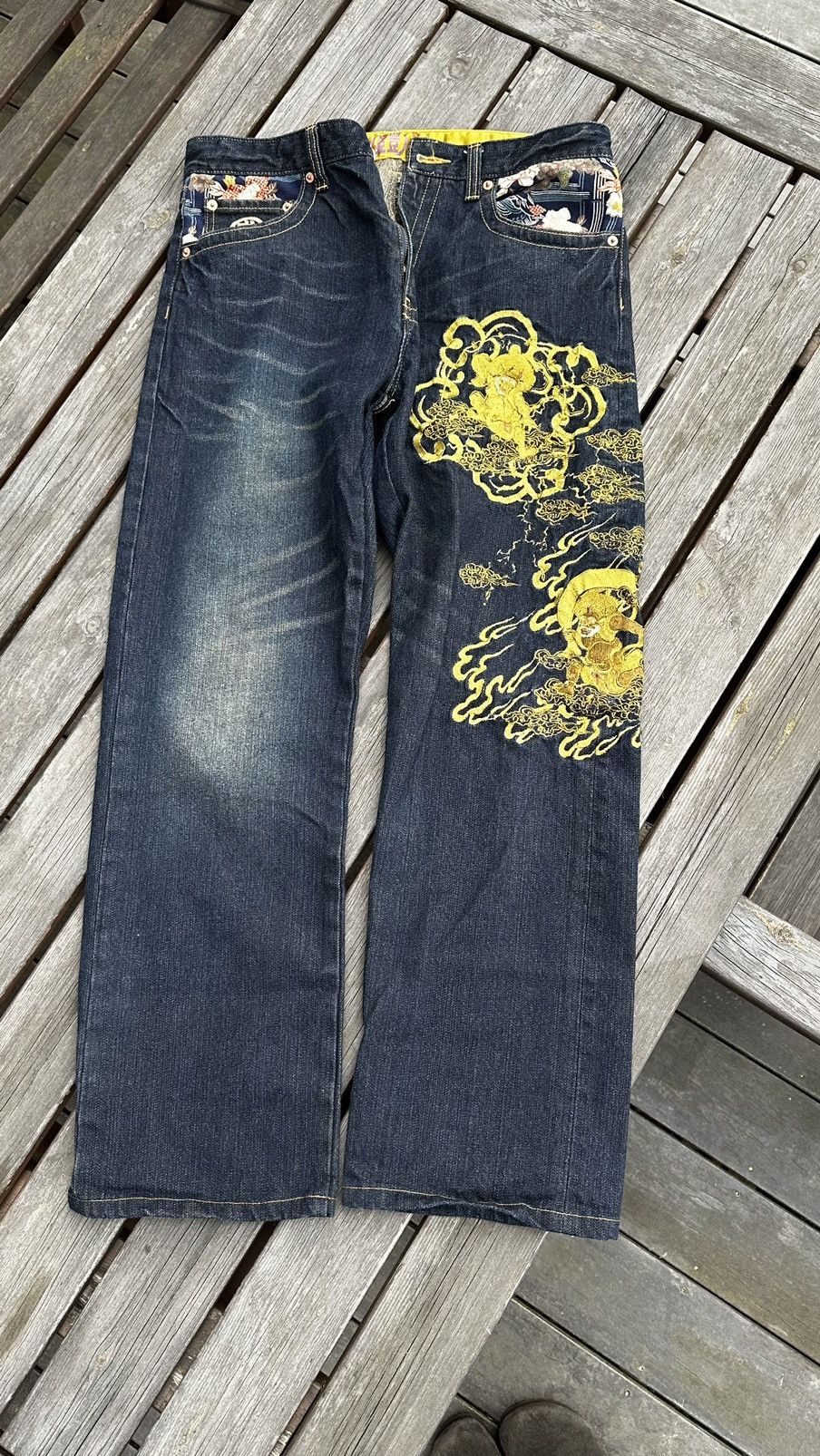 Japanese Brand × Vintage Embroidered Denim Size US 32 / EU 48 - 1 Thumbnail