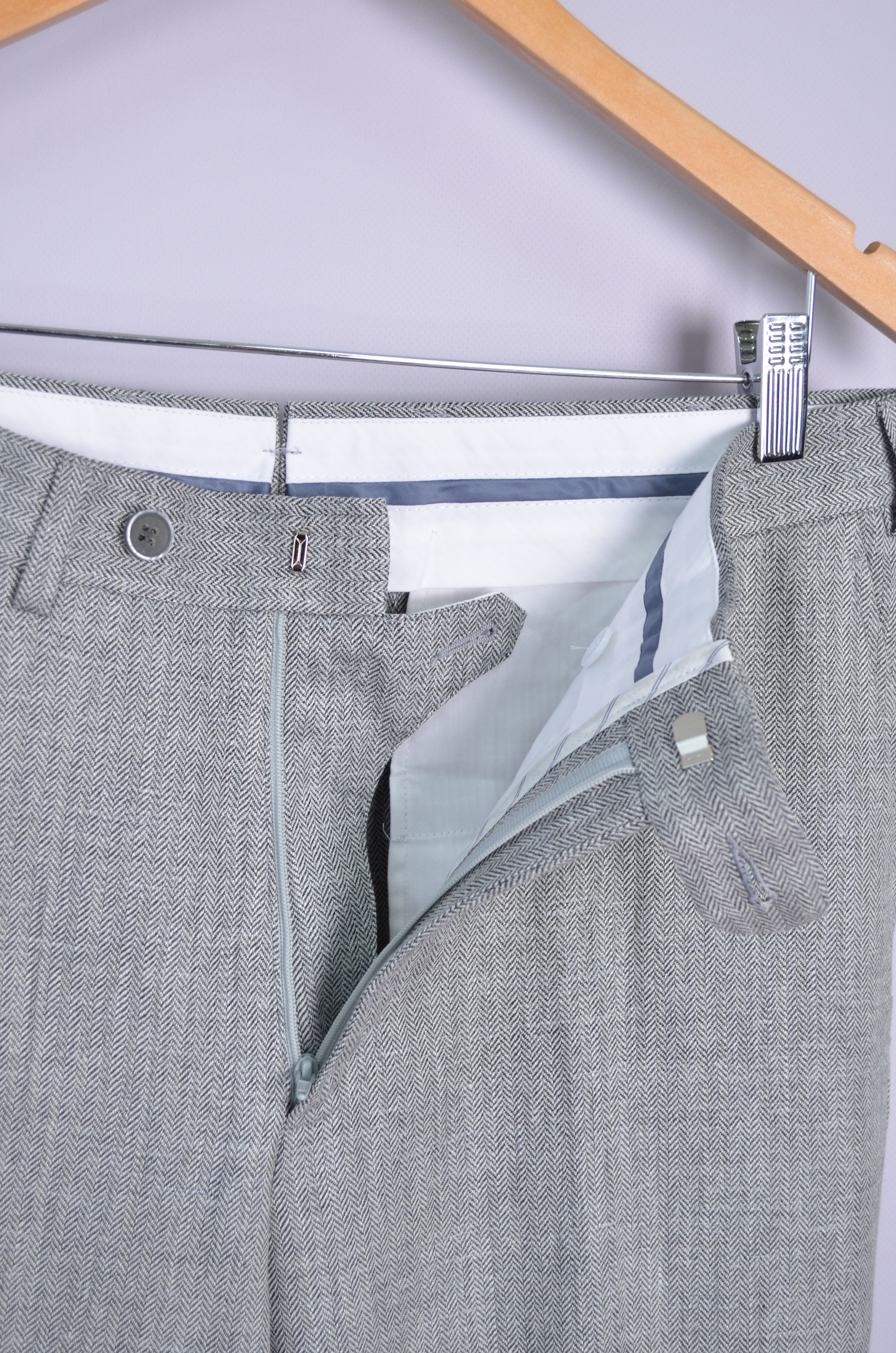 Suitsupply SUITSUPPLY Lazio Ethomas Wool Silk Linen Suit Grey US36 Size 36R - 19 Thumbnail