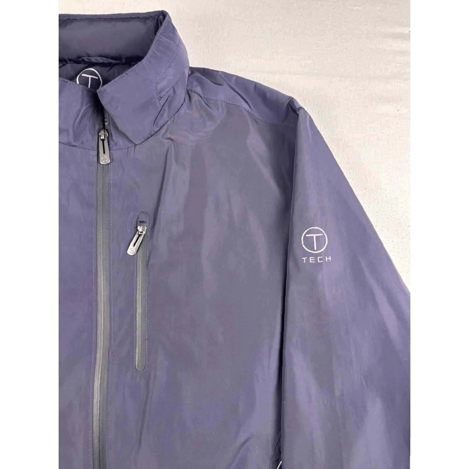 Tumi TUMI Windbreaker Jacket - Mens XL Black Waterproof Full Zip Packable Stand-Up Collar Size US XL / EU 56 / 4 - 2 Thumbnail