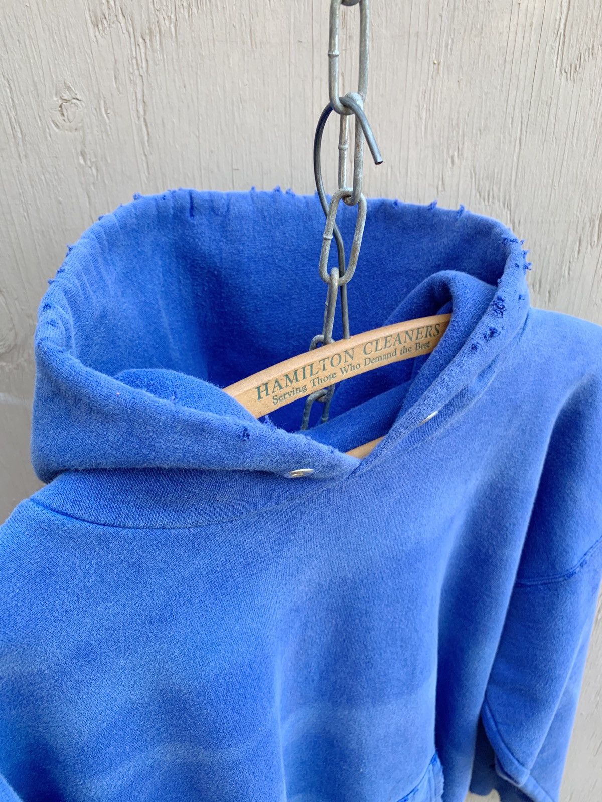 Vintage Thrashed Sun Faded Distressed BOXY Blank Hoodie ERD GRUNGE Size US L / EU 52-54 / 3 - 9 Thumbnail