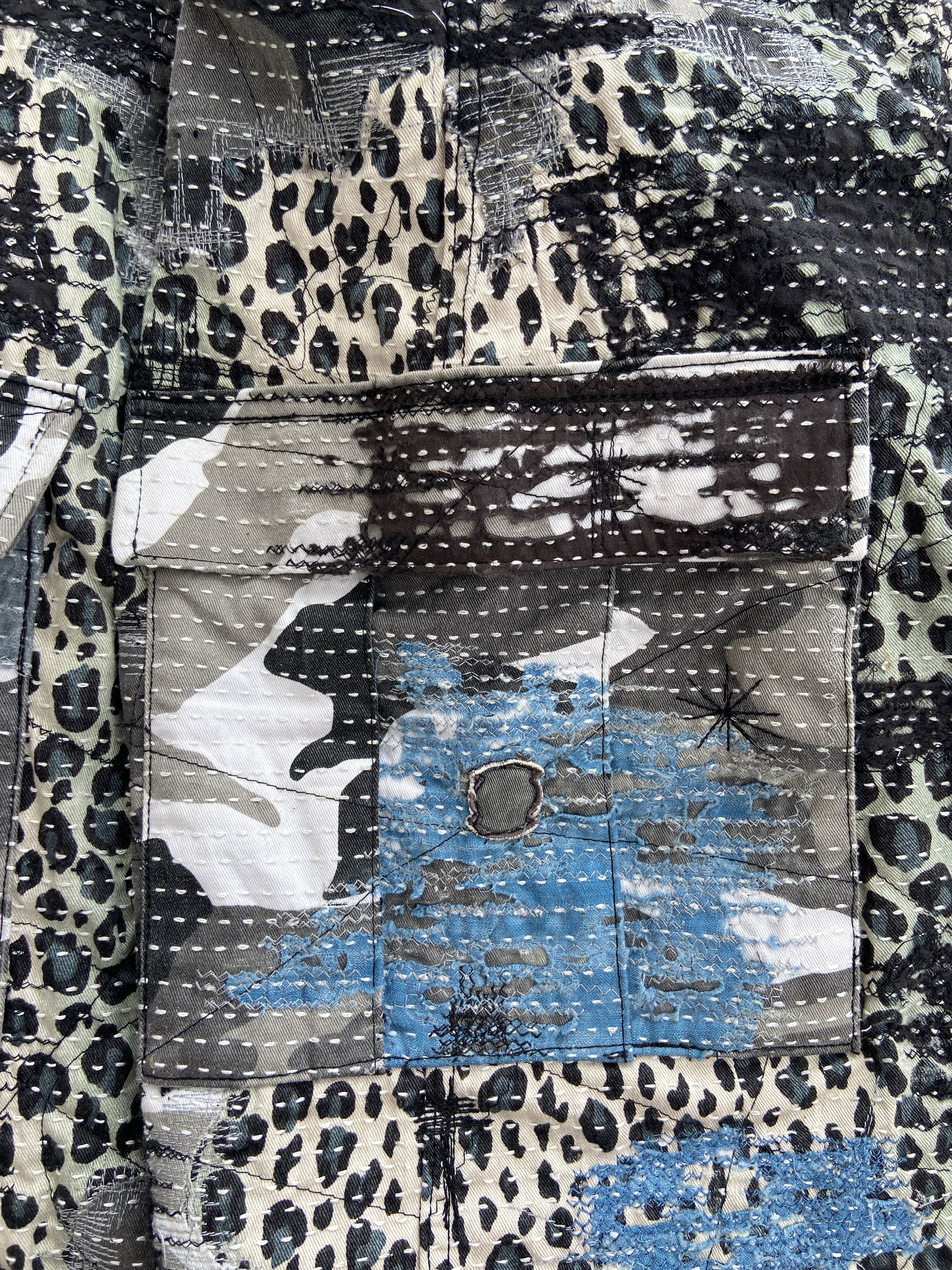 Japanese Brand 1/1 Boro Leopard Camo shorts baggy Size US 34 / EU 50 - 17 Thumbnail
