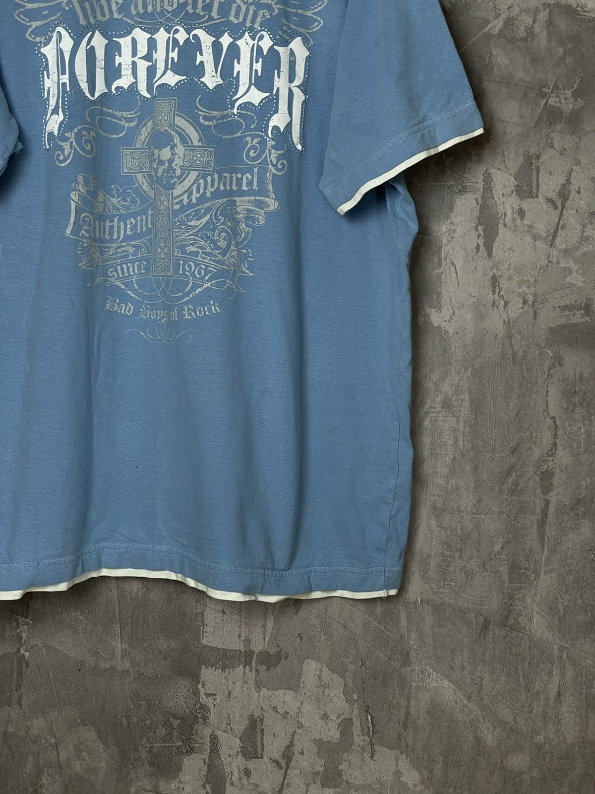 Other Crazy Y2K MMA Style Affliction Overlogo Cross Punk T Shirt Size US L / EU 52-54 / 3 - 6 Thumbnail