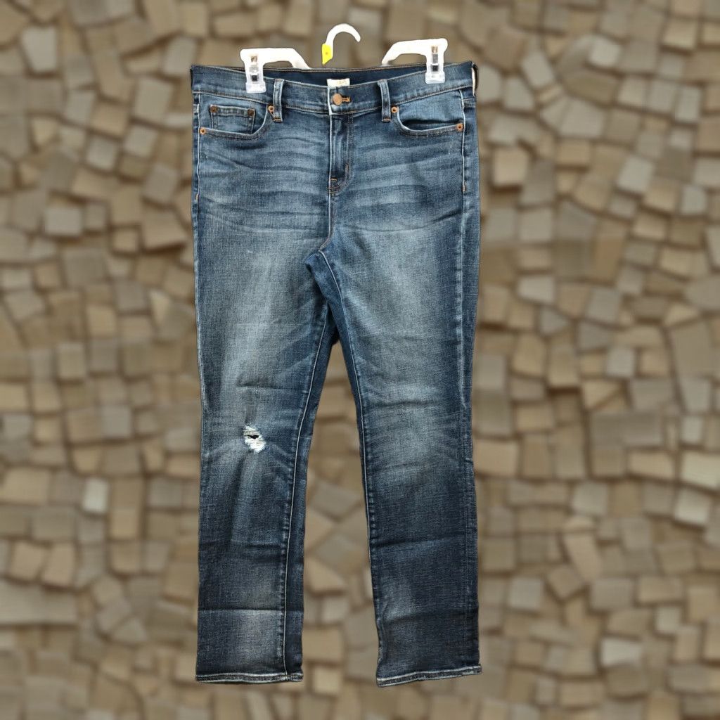 J.Crew J.CREW Jeans 28 Womens Mid Rise Dark Wash Blue Denim Stretch Skinny Regular Women’s Size 28 Denim Jeans Size 28" / US 6 / IT 42 - 1 Thumbnail