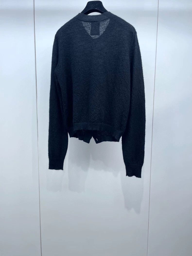 Chanel Chanel Black Knit Cardigan with Pearl Buttons -2505 Size US XXS / EU 40 - 2 Thumbnail