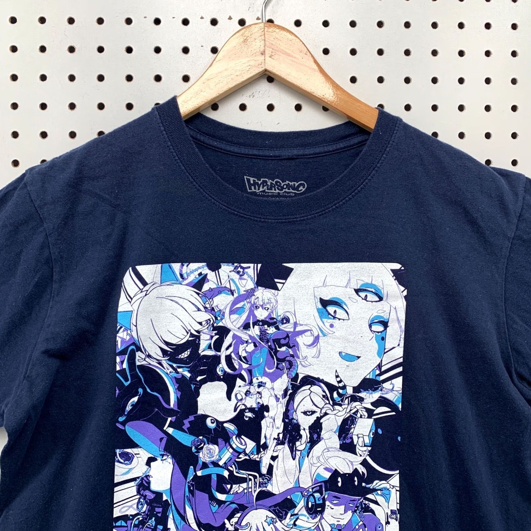 Vintage HYPERSONIC MUSIC CLUB Shirt Navy Blue ANIME Mens Medium Size US M / EU 48-50 / 2 - 2 Thumbnail