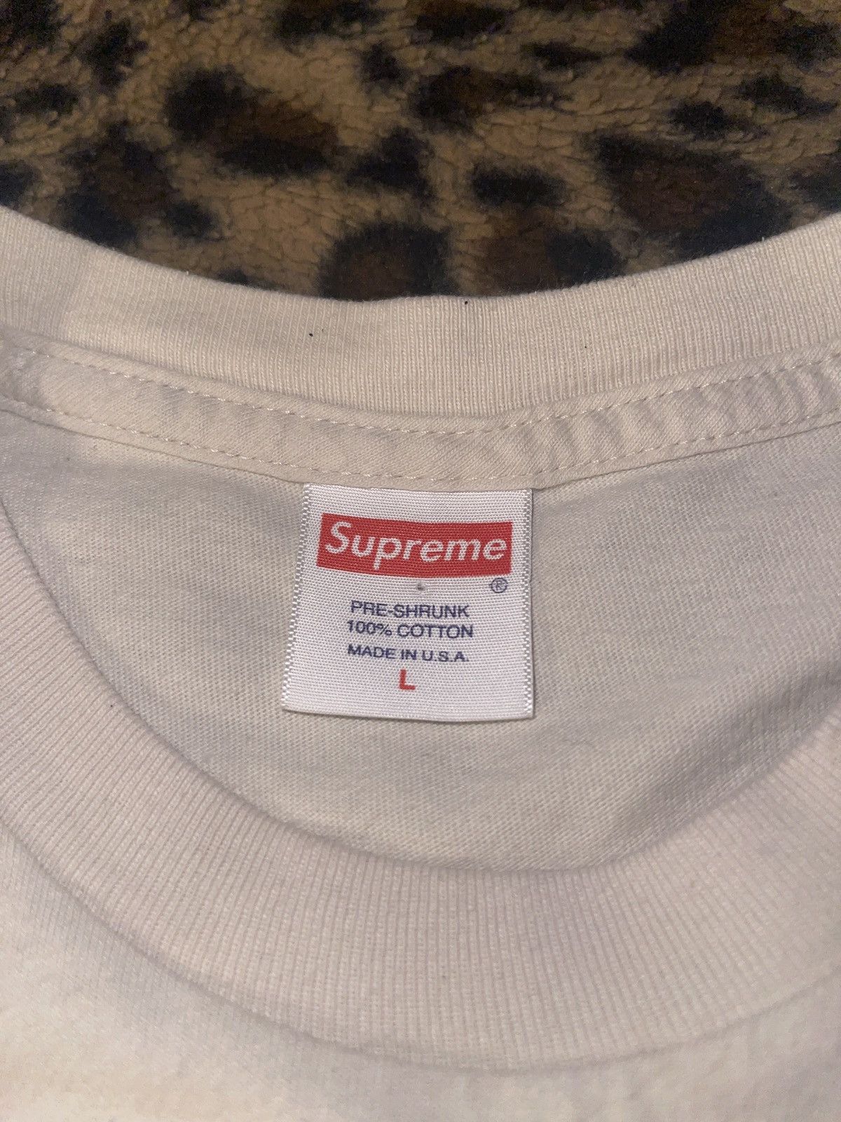 Supreme Supreme Tee Natural Loved by the children cross Size US L / EU 52-54 / 3 - 3 Thumbnail