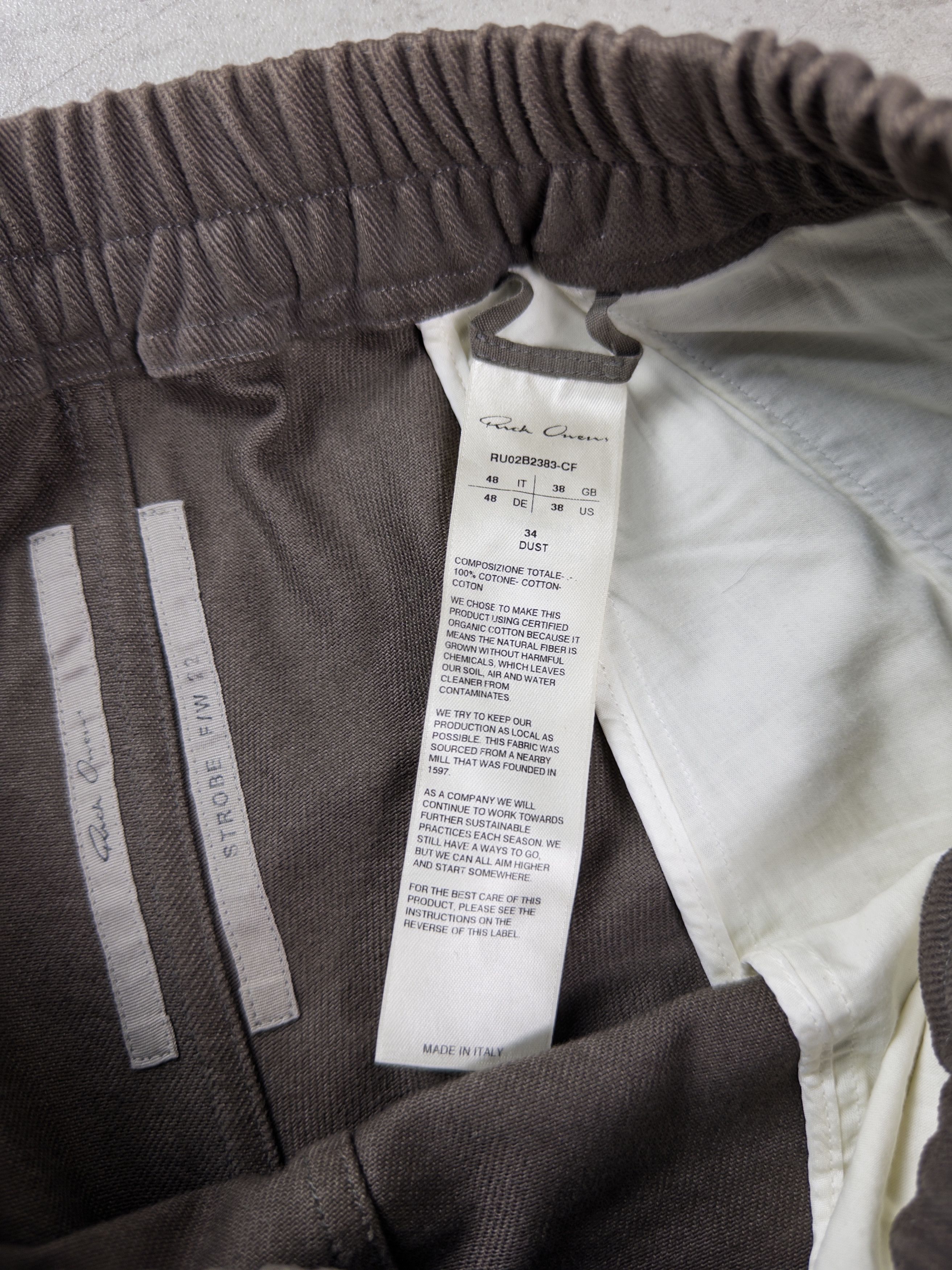 Rick Owens RICK OWENS FW22 Strobe Basket Swinger Shorts Dust Size US 32 / EU 48 - 11 Thumbnail