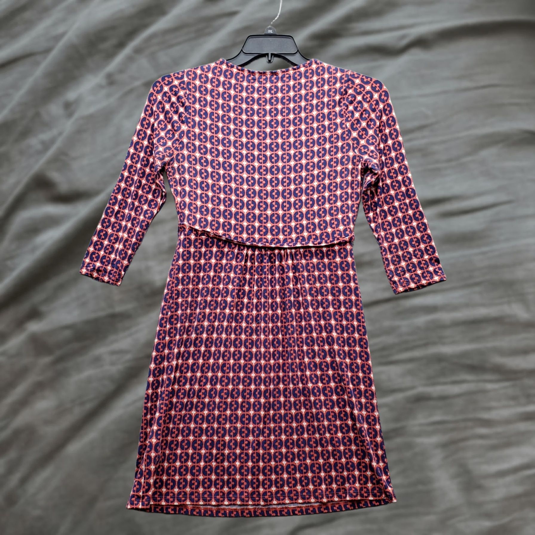 Boden Boden Dress Women 6R Multicolor Geometric 3/4 Sleeve V-Neck A-Line Midi Dress Size M / US 6-8 / IT 42-44 - 1 Thumbnail