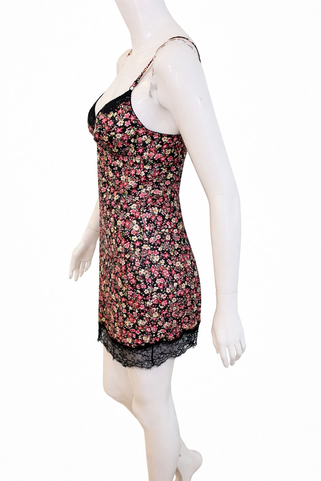 Dolce & Gabbana Vintage Dolce & Gabbana Floral D&G Lace Trim Babydoll Dress Size M / US 6-8 / IT 42-44 - 6 Thumbnail