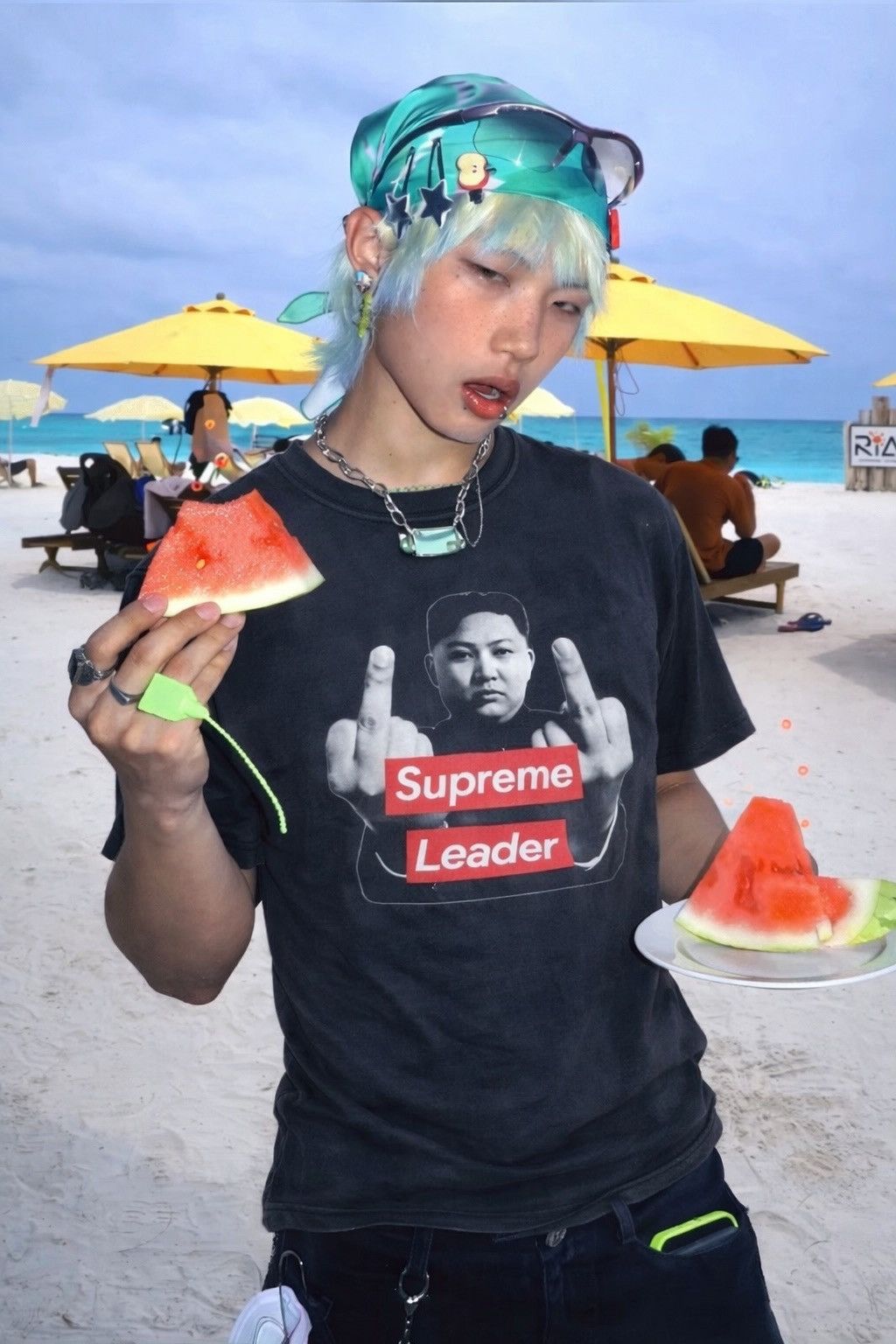 Vintage Rare Vintage Supreme Leader Kim Jong-nam Tshirt Size US L / EU 52-54 / 3 - 1 Thumbnail