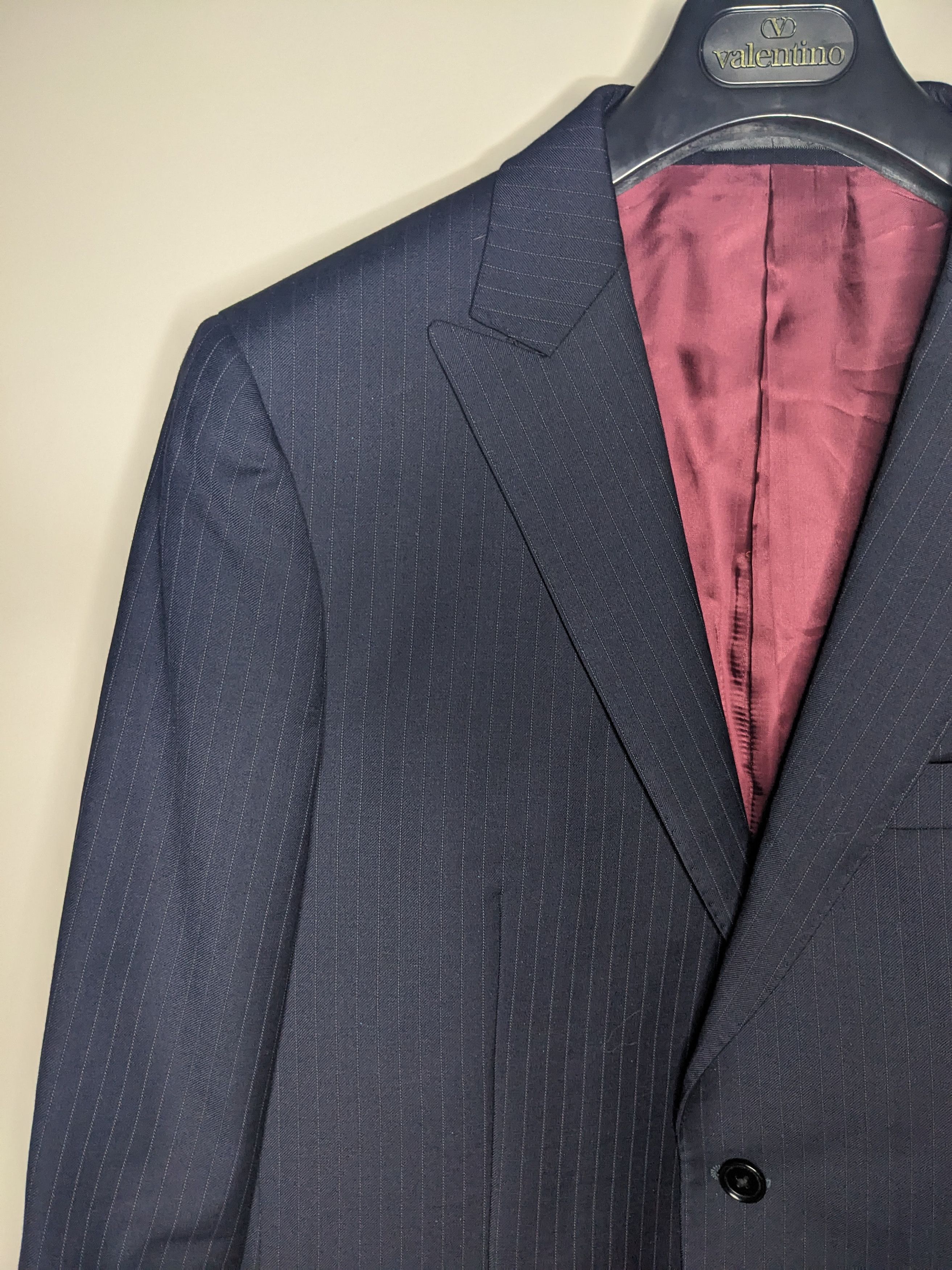 Spier & Mackay Spier MacKay Pinstripe Blazer 42R Navy Blue Wool Slim Coat Size 42R - 5 Thumbnail
