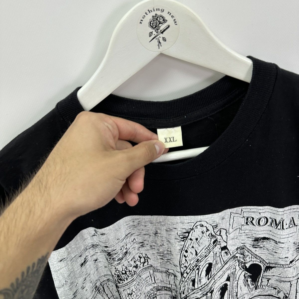 Vintage Vintage 90s Ancient Rome Coliseum Art graphic tee Antica Size US XXL / EU 58 / 5 - 5 Thumbnail