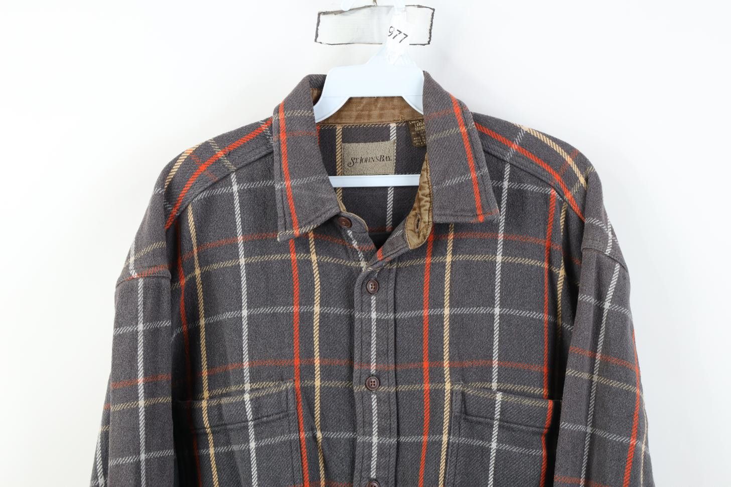 Vintage Vintage 90s Streetwear Heavyweight Flannel Button Shirt Size US L / EU 52-54 / 3 - 2 Thumbnail