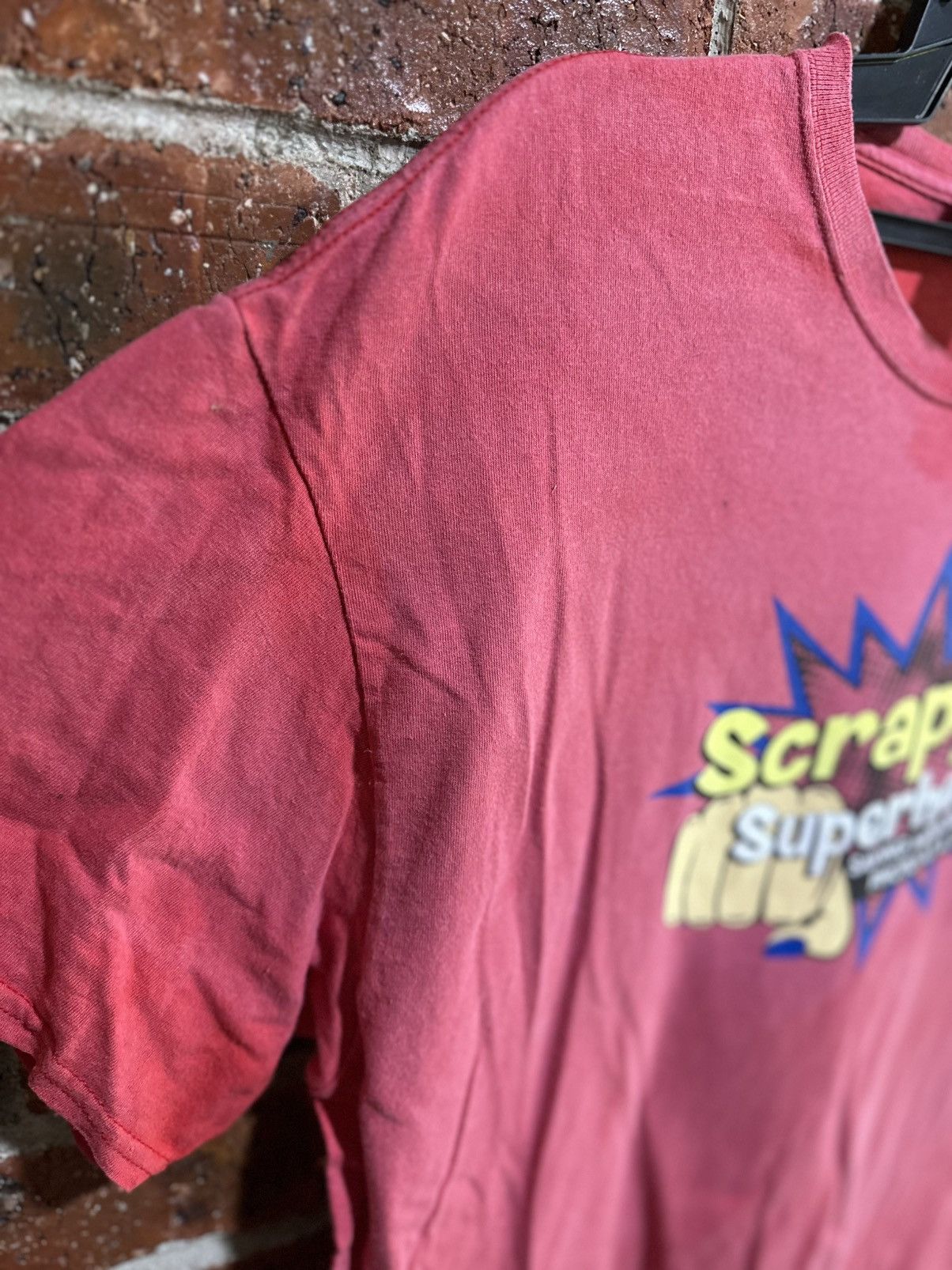 Japanese Brand Thrashed Vintage Scrappin’ Superheroes Faded Tee Size US XL / EU 56 / 4 - 8 Thumbnail