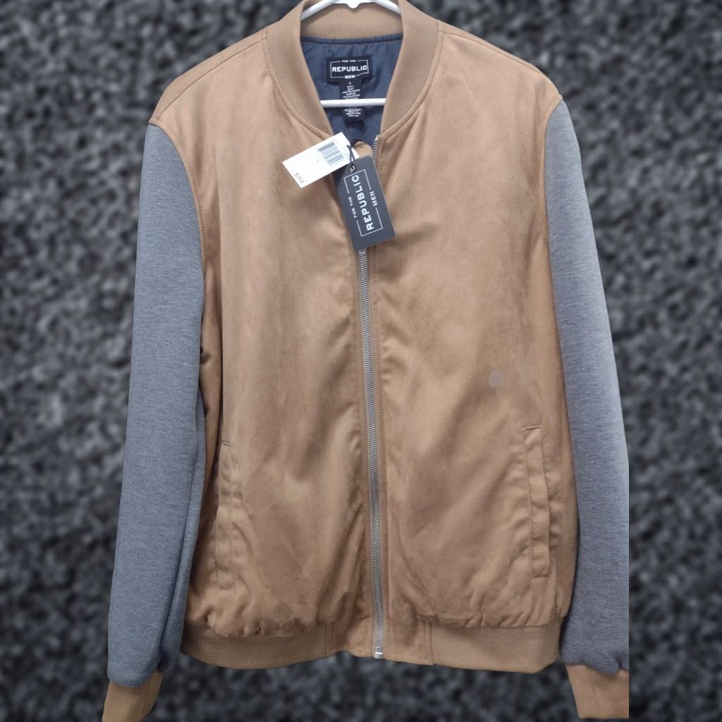 Vintage Republic For The Men Suede Jacket L Jacket Men Camel Navy Heather Grey Size US L / EU 52-54 / 3 - 1 Thumbnail