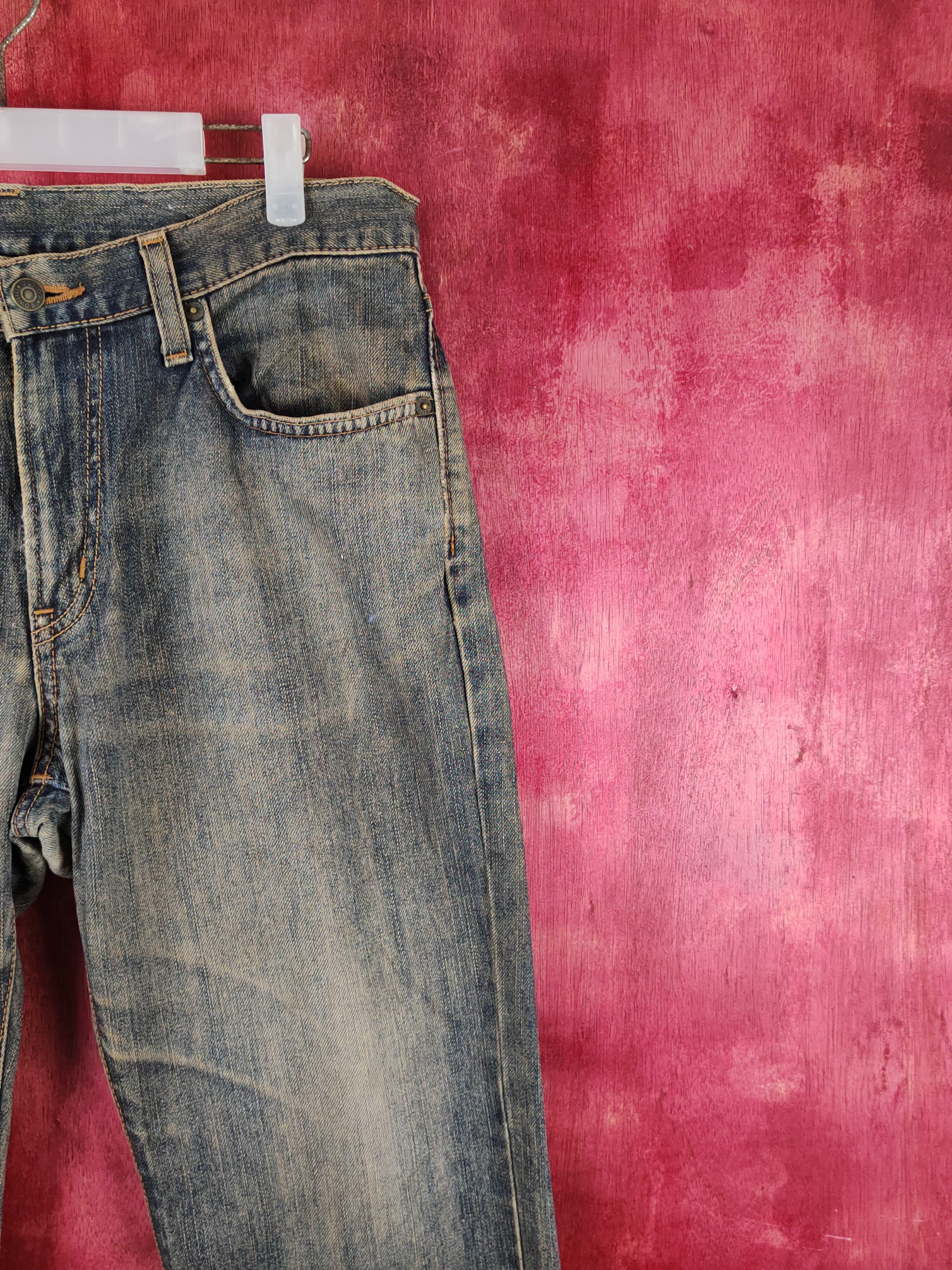 Edwin Edwin Dark Blue Faded Distressed Ripped Jeans #S2239 Size US 31 - 5 Thumbnail