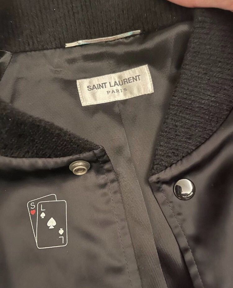 Saint Laurent Paris × Yves Saint Laurent Saint Laurent 18fw black silk poker jacket 2410-Nextarrow Size US L / EU 52-54 / 3 - 3 Thumbnail