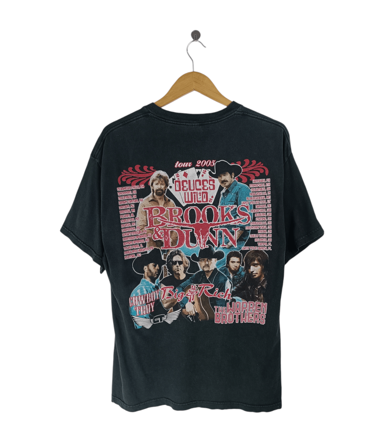 Band Tees VINTAGE 2005 BROOKS & DUNN DEUCES WILD TOUR cowboy country Size US L / EU 52-54 / 3 - 2 Thumbnail