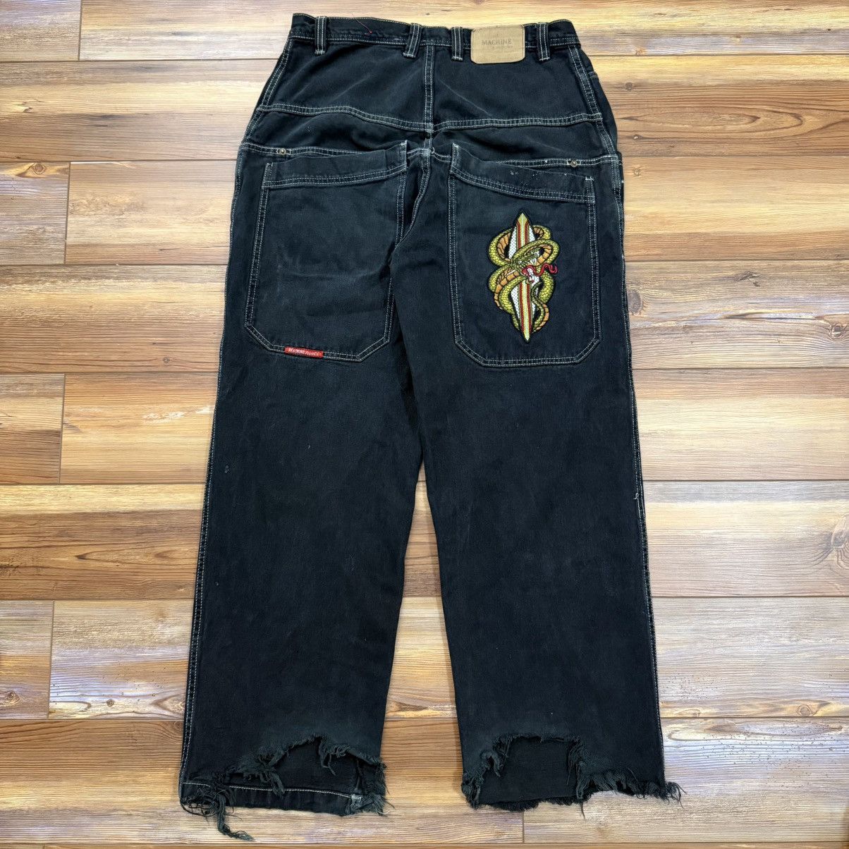 Other Vintage Black Baggy JNCO Style Embroidered Skate Baggy Jeans Size US 32 / EU 48 - 1 Thumbnail