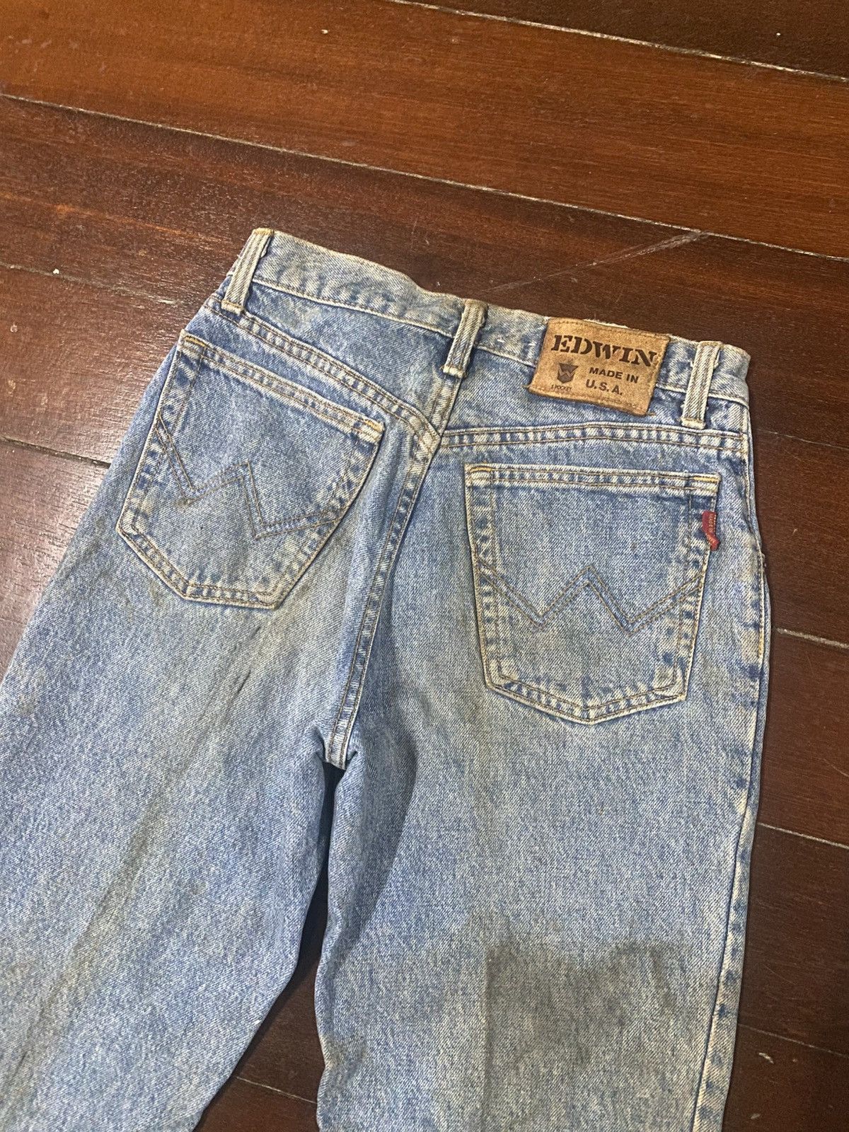 Edwin Vintage 80s Edwin made in USA Western baggy cropped Jeans Size US 27 - 12 Thumbnail