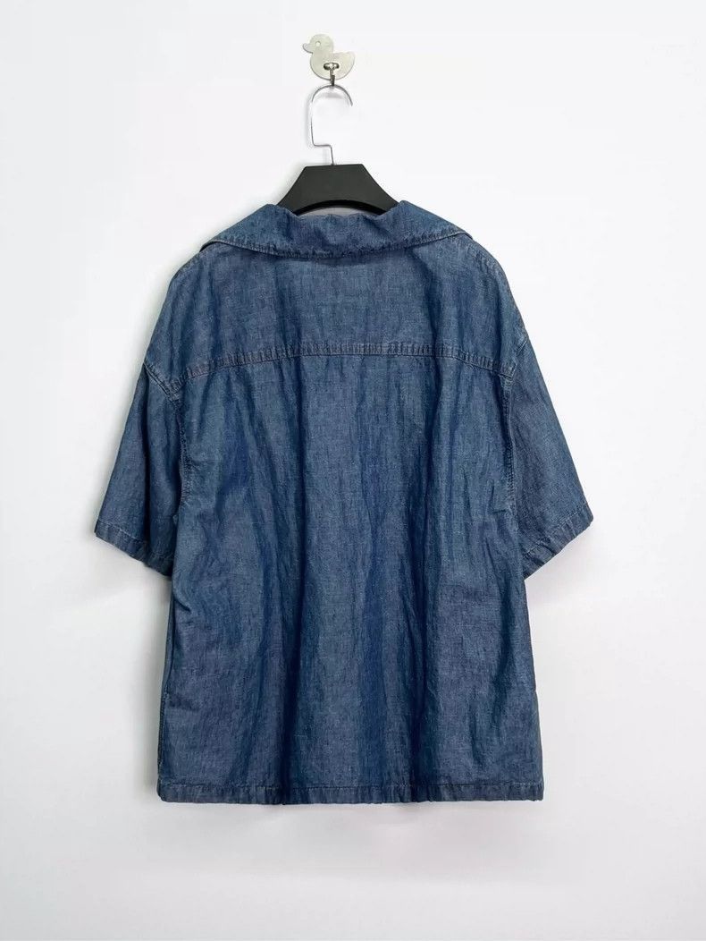 Prada Prada Blue Denim Short Sleeve Shirt-2506 Size US M / EU 48-50 / 2 - 2 Thumbnail