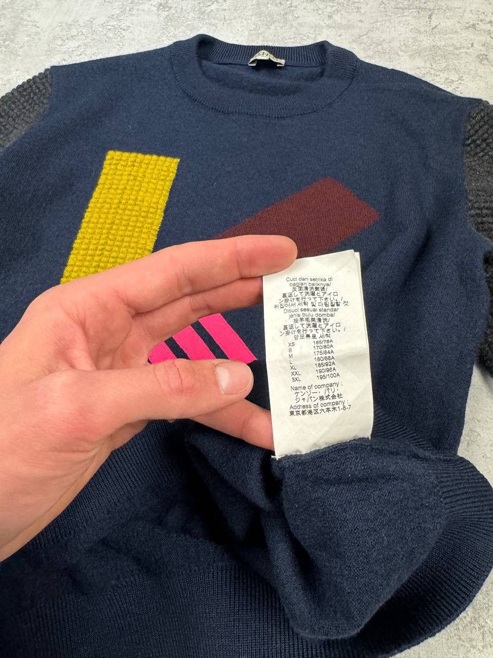 Kenzo Kenzo Wool Knit Dark Blue Women's Sweater Big Logo Size M / US 6-8 / IT 42-44 - 12 Thumbnail