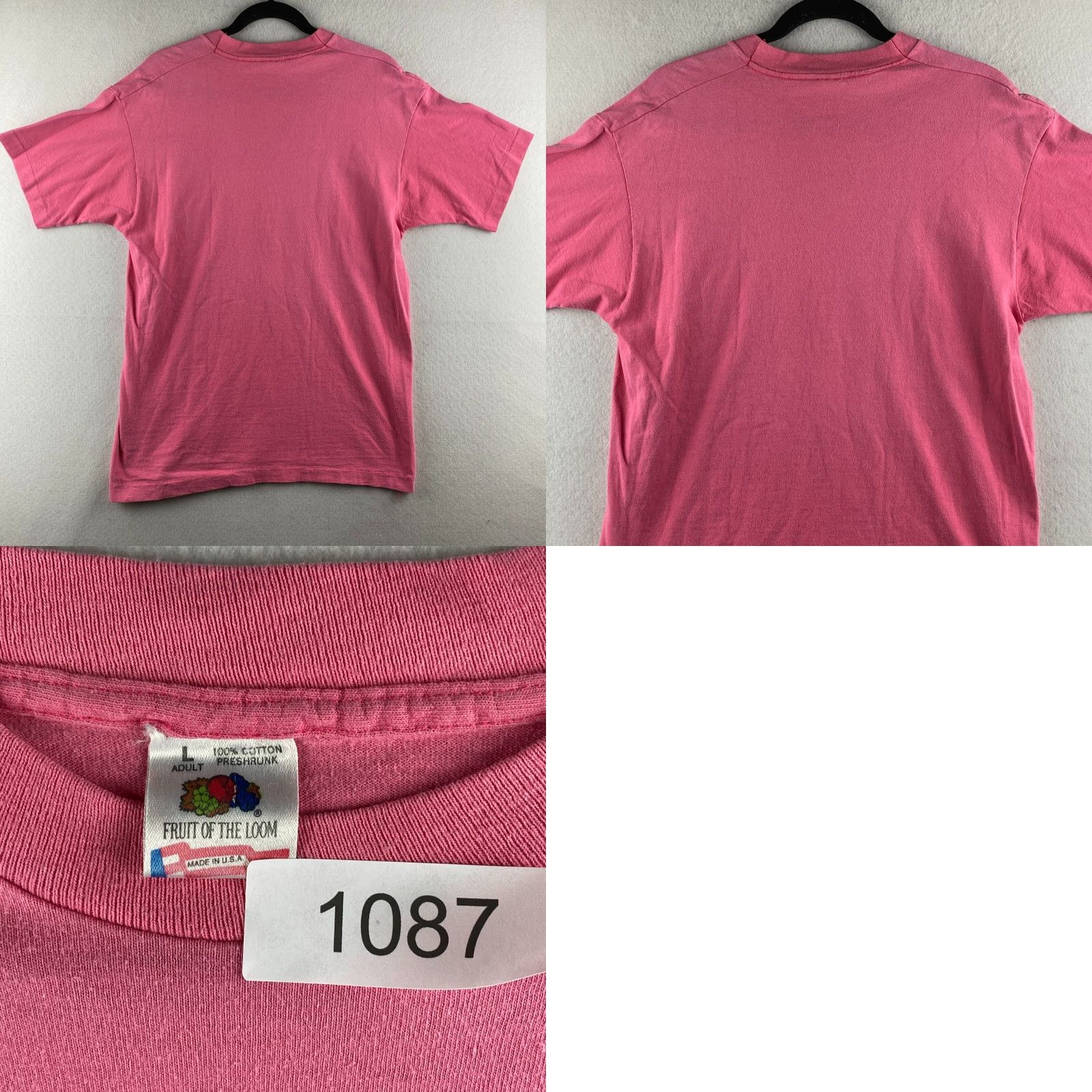Fruit Of The Loom VINTAGE Fruit of the Loom Shirt Womens L Pink Floral 90s Single Stitch Logo Embroidered Glitter Vintage Flowers Womens L Pink Shirt Size L / US 10 / IT 46 - 8 Thumbnail