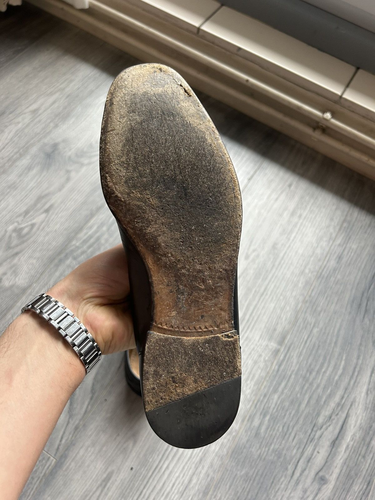 Gucci Black Horsebit Loafers in Leather Size US 7 / EU 40 - 8 Thumbnail