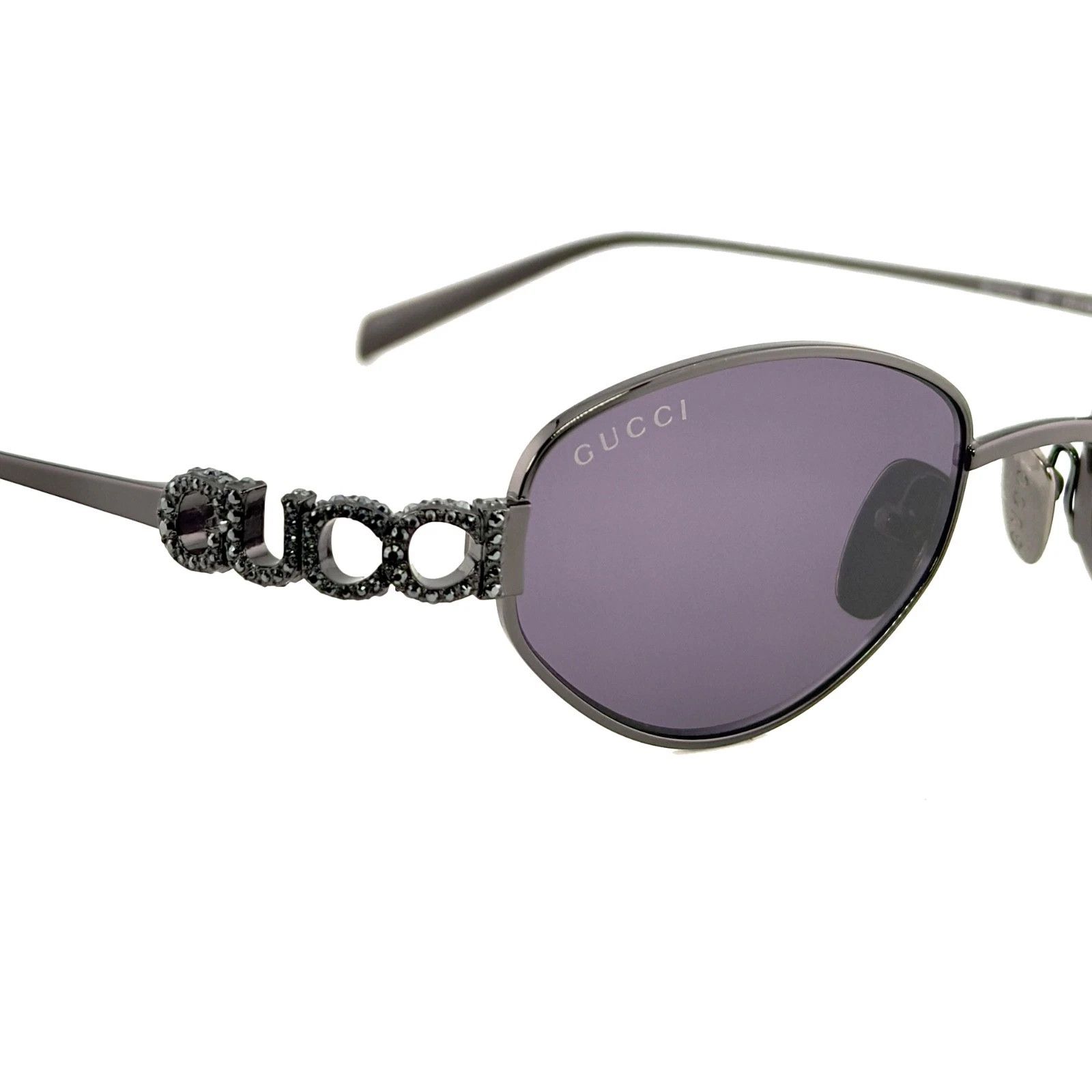 Gucci GUCCI 1935 Gg1935S Ruthenium Violet Crystal Logo Unisex 002 Size ONE SIZE - 8 Thumbnail