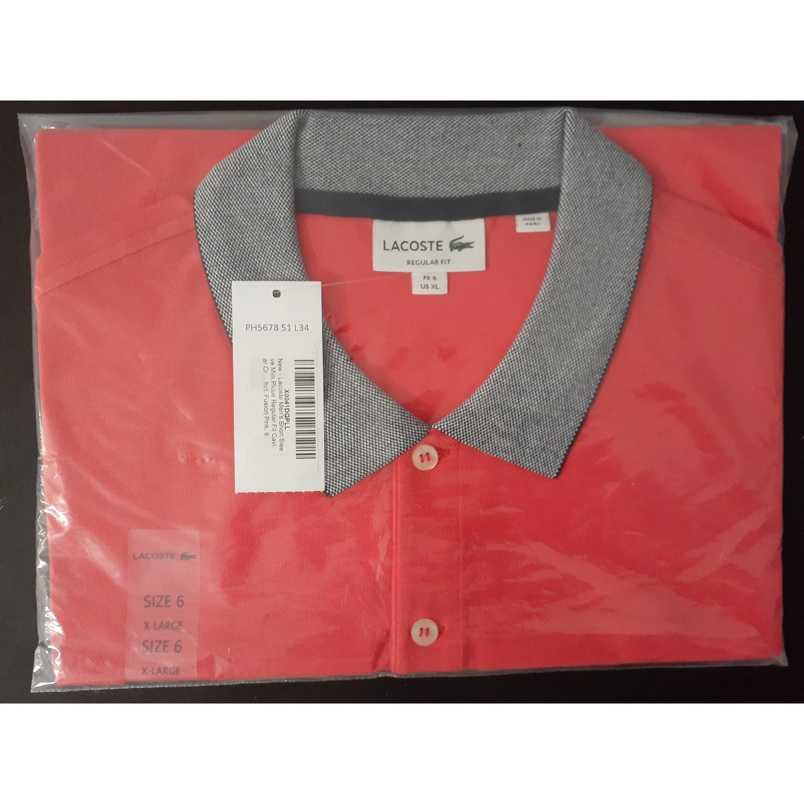 Lacoste Lacoste Men's Short Mini Regular Caviar Croc Polo Fusion XL Size US XL / EU 56 / 4 - 2 Thumbnail