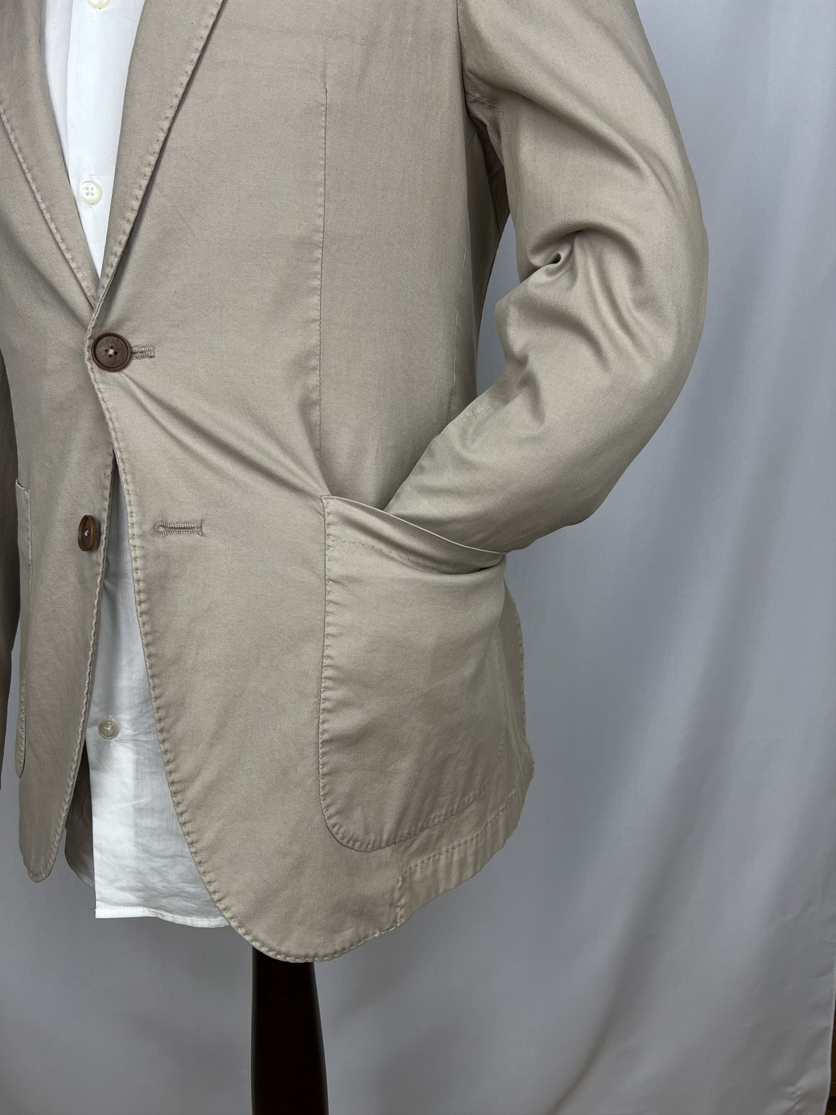 Hackett London Solid Stretch Cotton Unlined Casual Sport Coat Size 36R - 7 Thumbnail