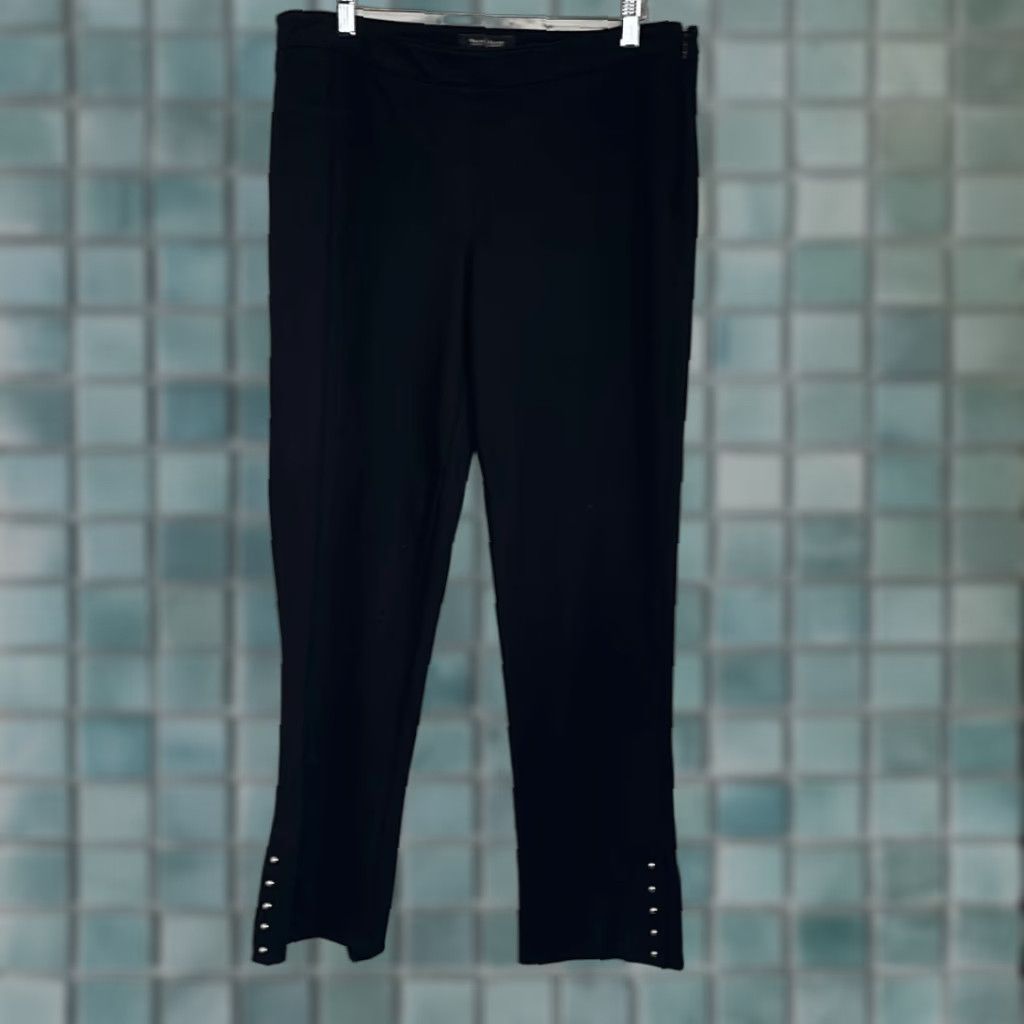 White House Black Market White House Black Marjet Women’s Dress Pants Black Stretchy Back Pockets 12 Size 34" / US 12 / IT 48 - 1 Thumbnail
