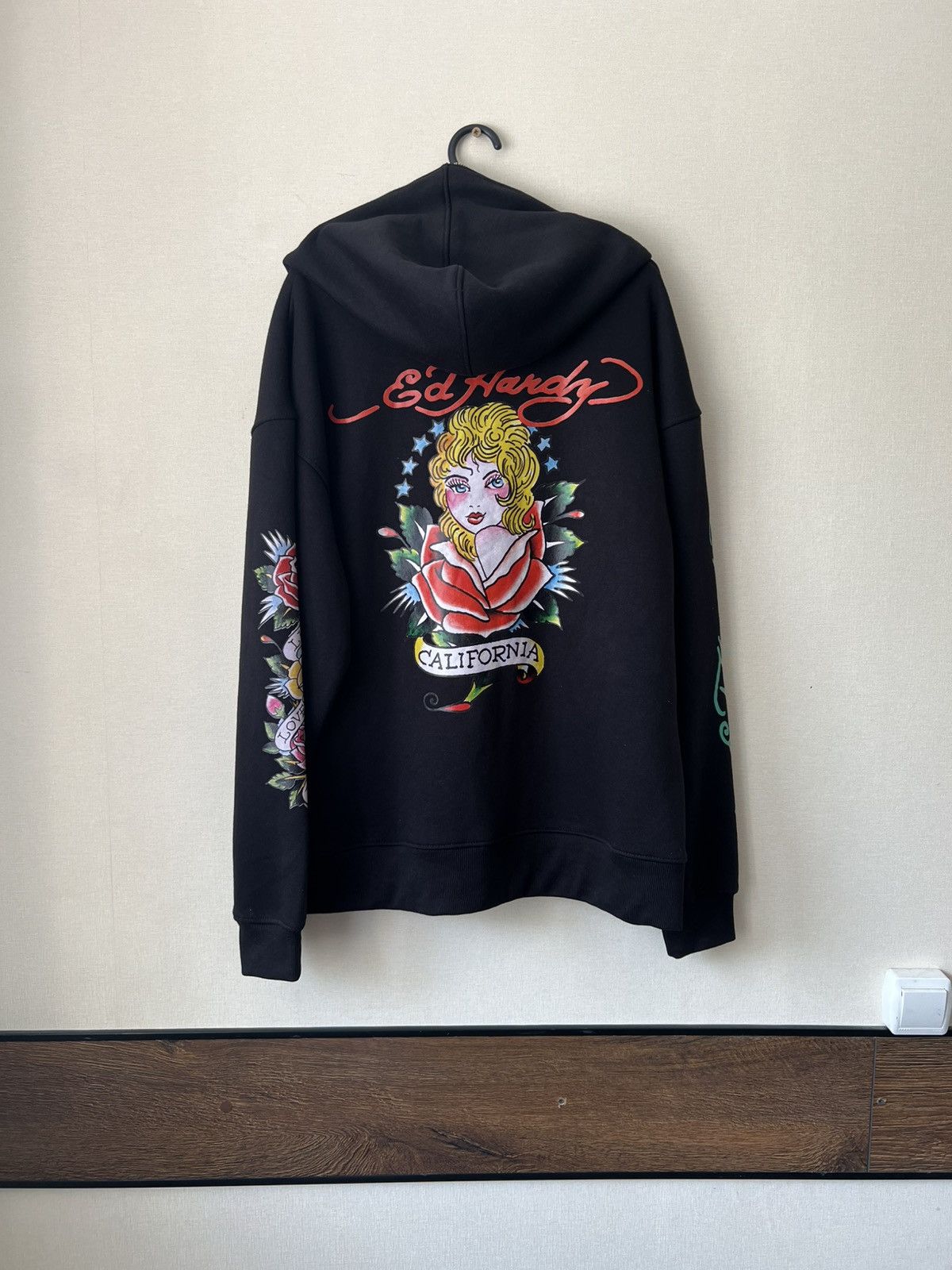 Christian Audigier Vintage Ed Hardy Suit Zip Hoodie+Pants 90’s Size US M / EU 48-50 / 2 - 2 Thumbnail