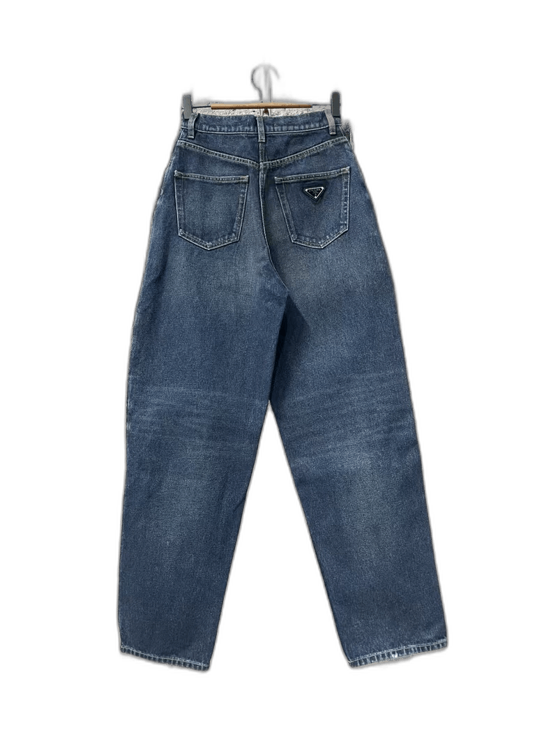 Prada Prada Gray Blue Denim Pants-yf | Grailed