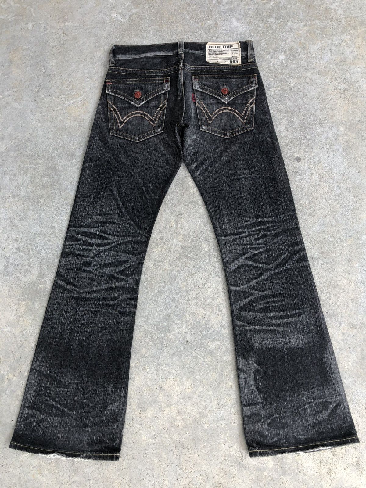 If Six Was Nine Edwin 503 Flared Jeans Distressed Jeans Size US 30 / EU 46 - 2 Thumbnail