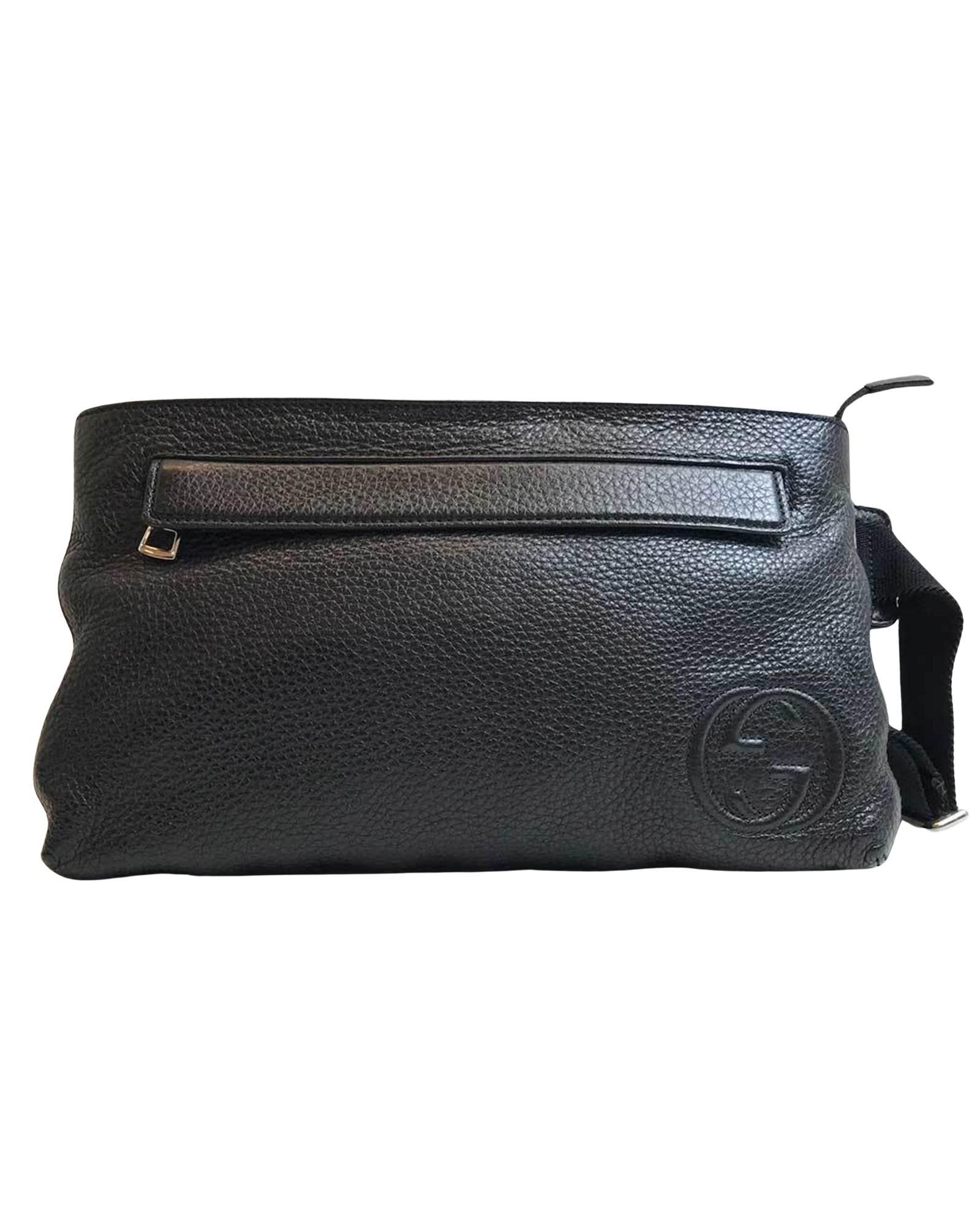 image of Gucci Black Leather Sling Bag, Women's