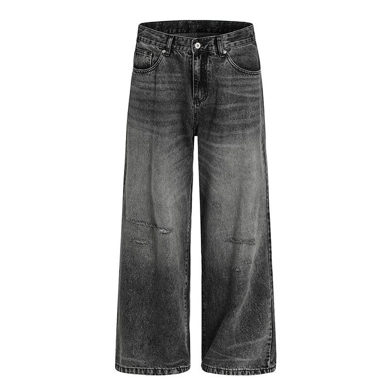 Vintage Men's distressed loose street vintage washed gradient jeans Size US 32 / EU 48 - 1 Thumbnail