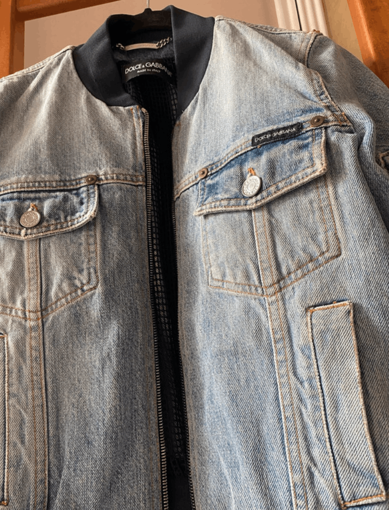 Dolce & Gabbana × Vintage Dolce Gabbana Jacket Bomber Denim Biker Moto Bike Racing Size S / US 4 / IT 40 - 10 Thumbnail