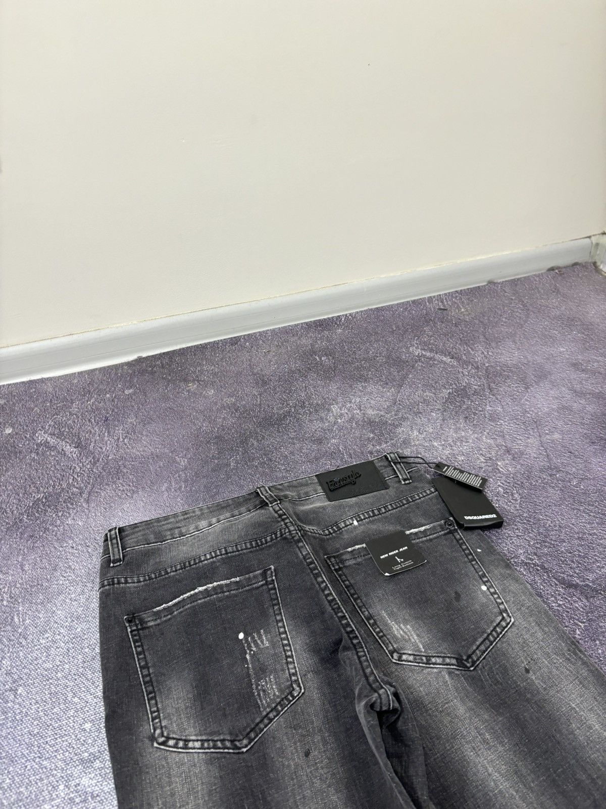 Dsquared2 Dsquared2 Distressed Denim NEW Black Luxury Slim Jeans Size US 30 / EU 46 - 12 Thumbnail