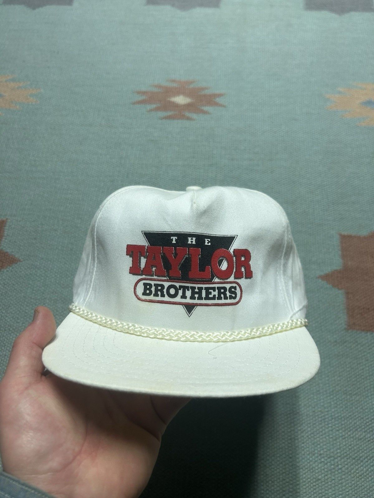 Vintage Vtg SnapBac hat the Taylor Brothers country music band white Size ONE SIZE - 2 Thumbnail