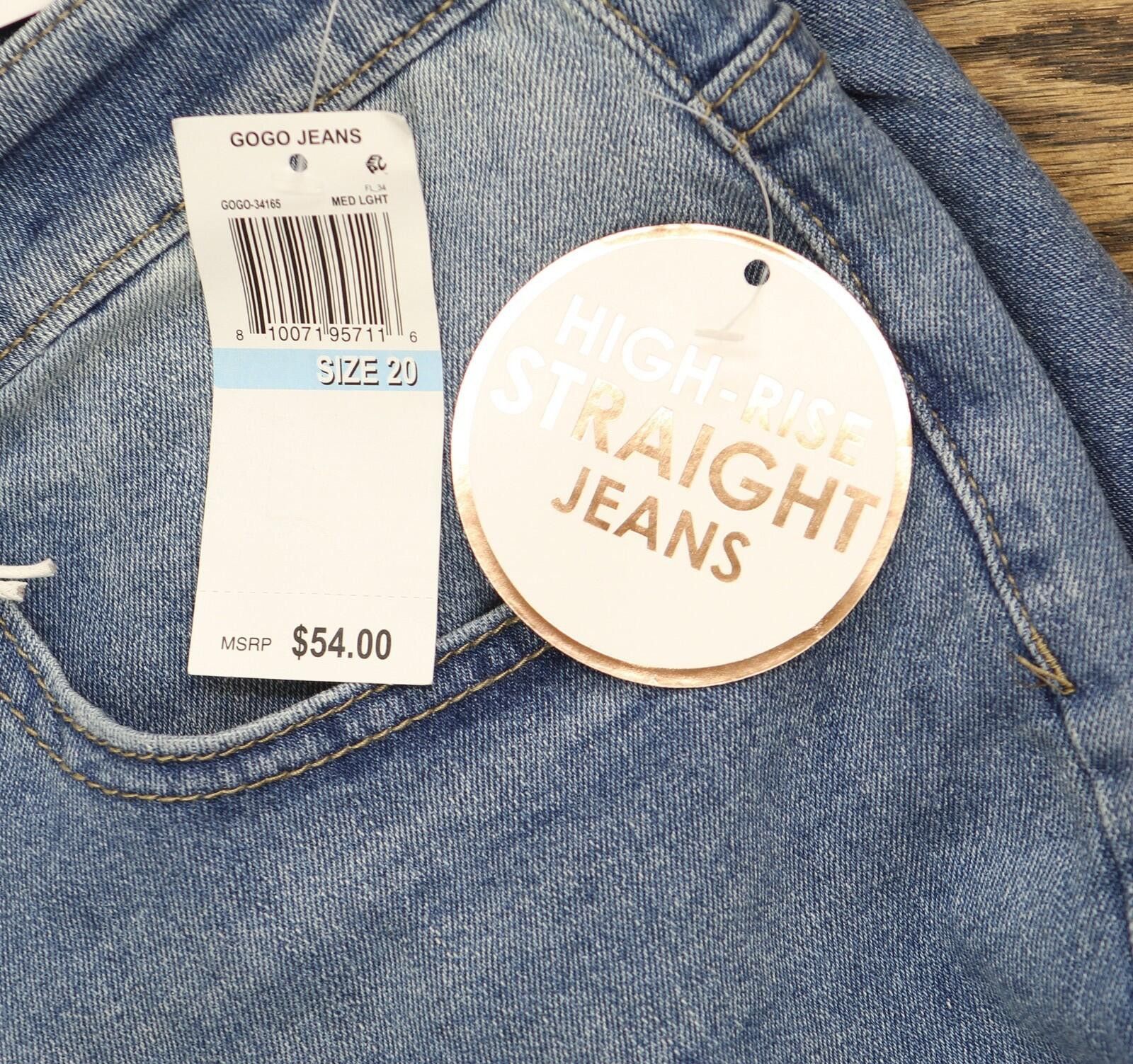 Other Nwt Gogo Jeans Frayed Jeans Medium White Wash Blue 20w Size 42" / US 20 - 5 Thumbnail