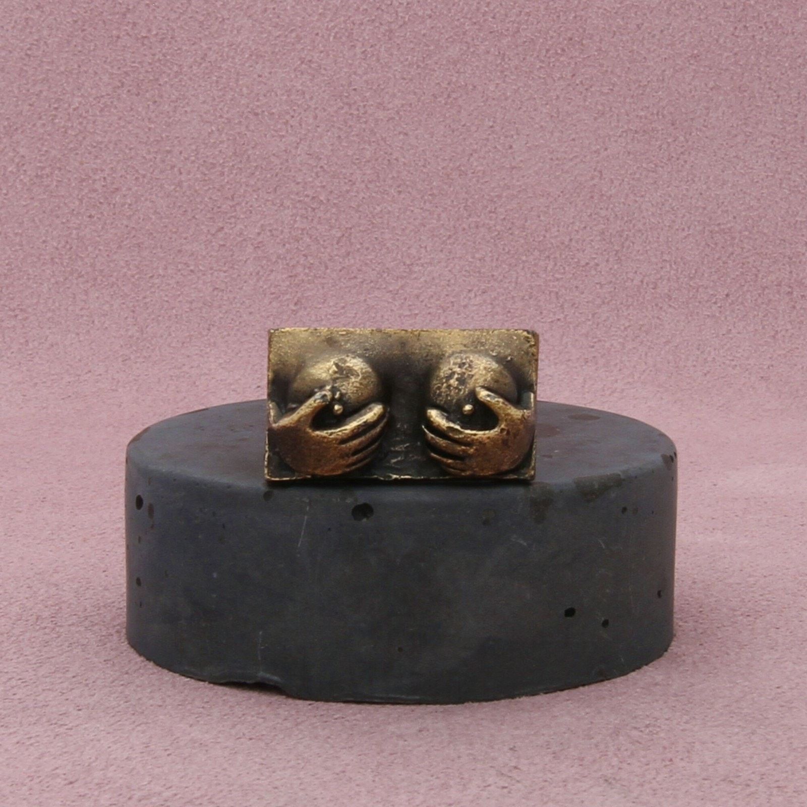 brass vintage boobs boobies tie clip Jewelry Watches